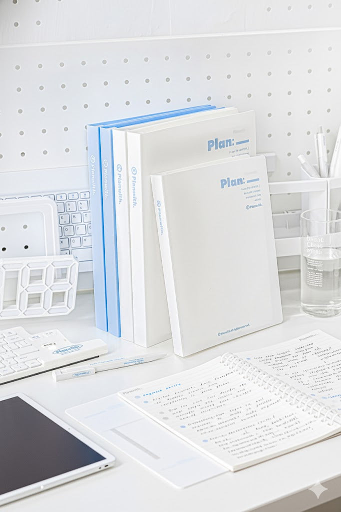 【新発売】Planwith Savvy ハードカバー ルーズリーフバインダー A4/A5/B5サイズ|100g上質紙 替えリフィル対応 書き心地なめらか 学生向け 資料整理 ノート 勉強用 仕事用 日記 ギフト 全6色