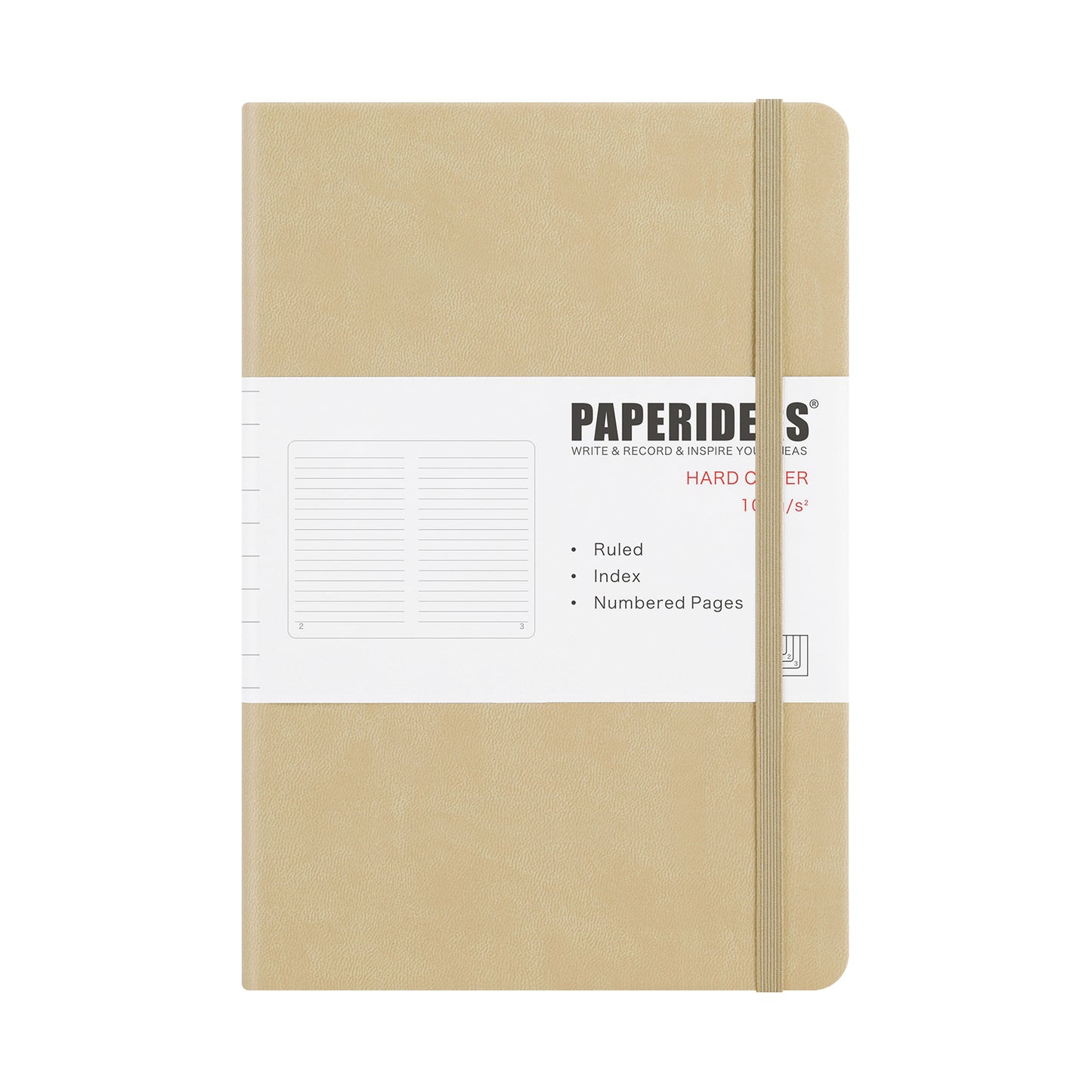 PAPERIDEAS ノート ハードカバー A5サイズ(横14.3×縦21 cm) 方眼