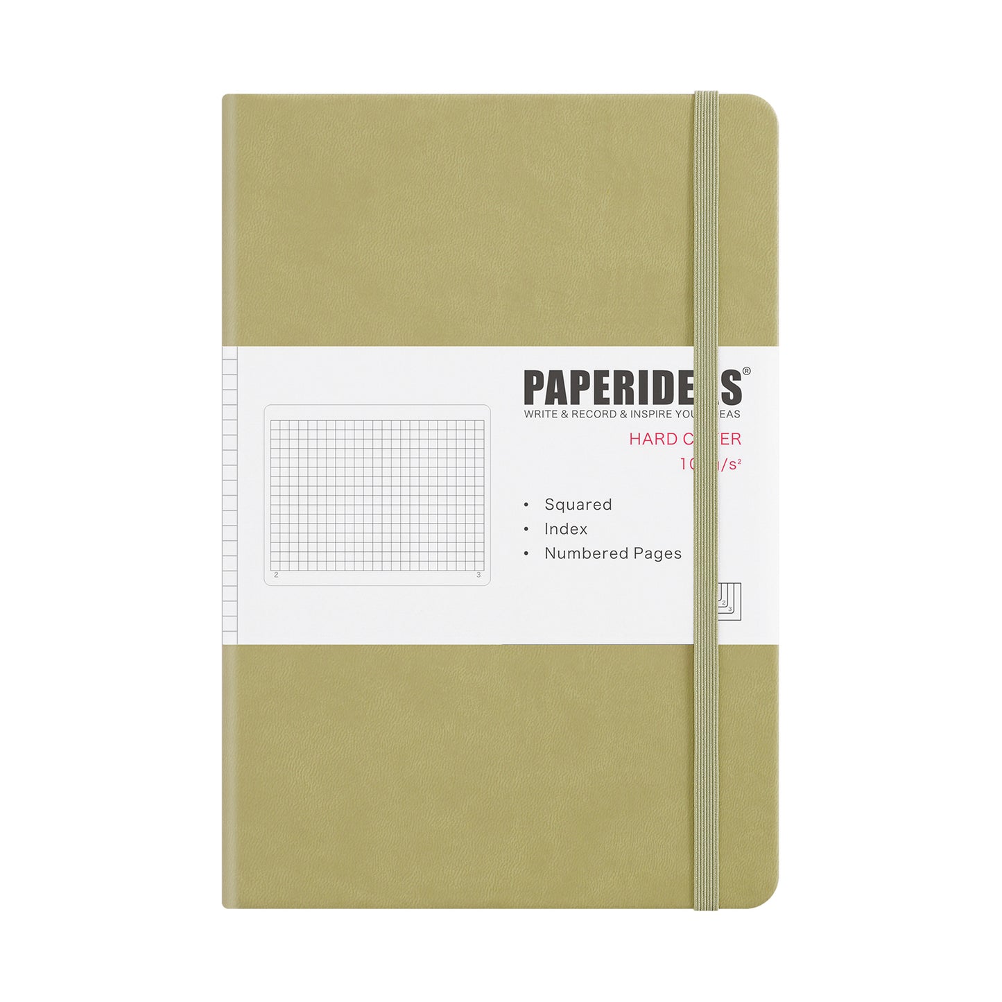 PAPERIDEAS ノート ハードカバー A5サイズ(横14.3×縦21 cm) 方眼
