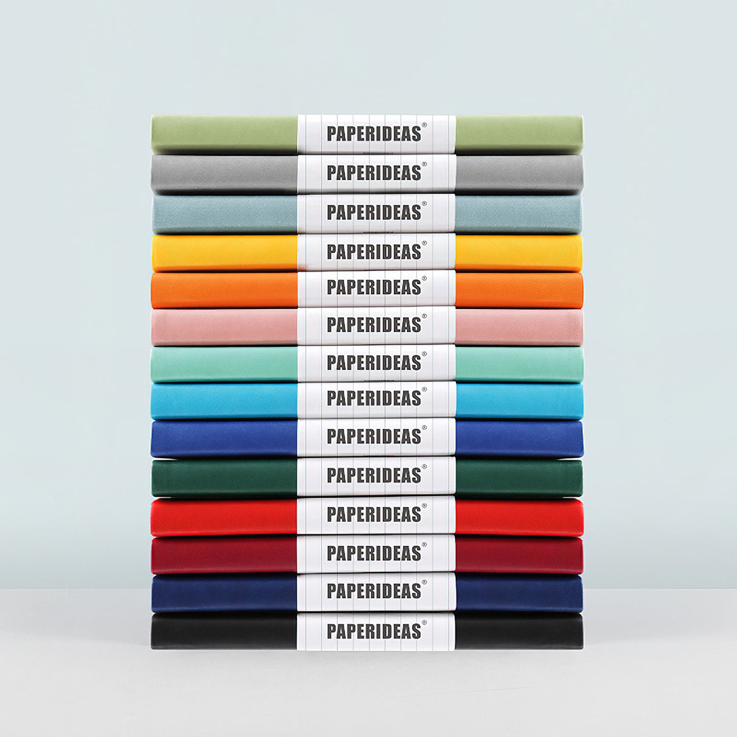 PAPERIDEAS ノート ハードカバー A5サイズ(横14.3×縦21 cm) 横罫/方眼/ドット罫 栞紐2本・ページ番号・ゴムバンド付き