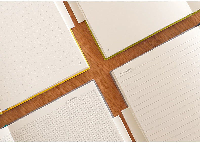 PAPERIDEAS ノート A5サイズ(横14.3×縦21 cm) ソフトカバー 横罫、方眼、ドット入り