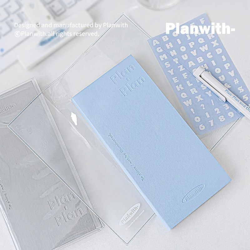 【新発売】Planwith 縦型スリム手帳 Plan-plan デイリープランナー 縦長 おしゃれ 1日1ページ 88×188mm PUレザースケジュール帳 自由記入式  TODOリスト