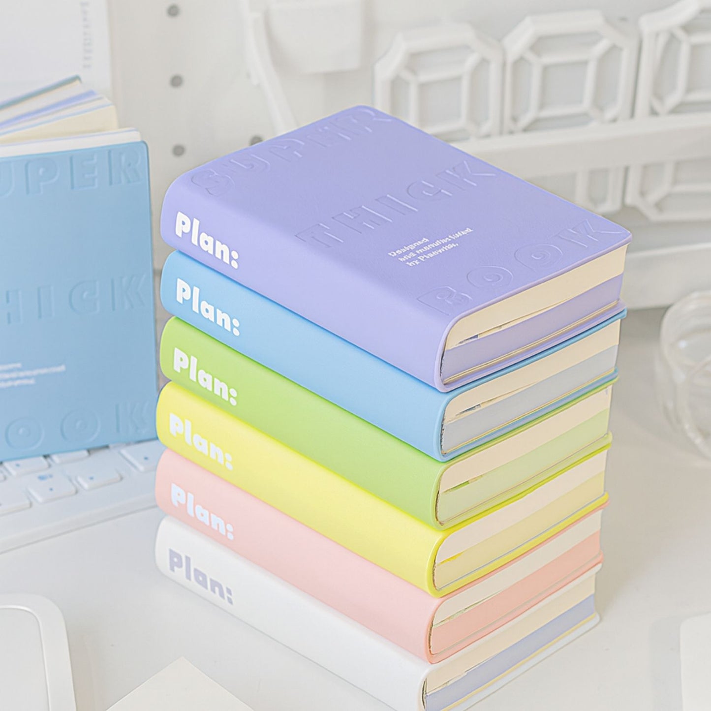 【新発売】Planwith カラーブロックノート Brick Collection 分厚い 手の可愛いノート 学生 大学生 大人 文房具 日記 メモ 勉強 携帯 持ち歩き ギフト