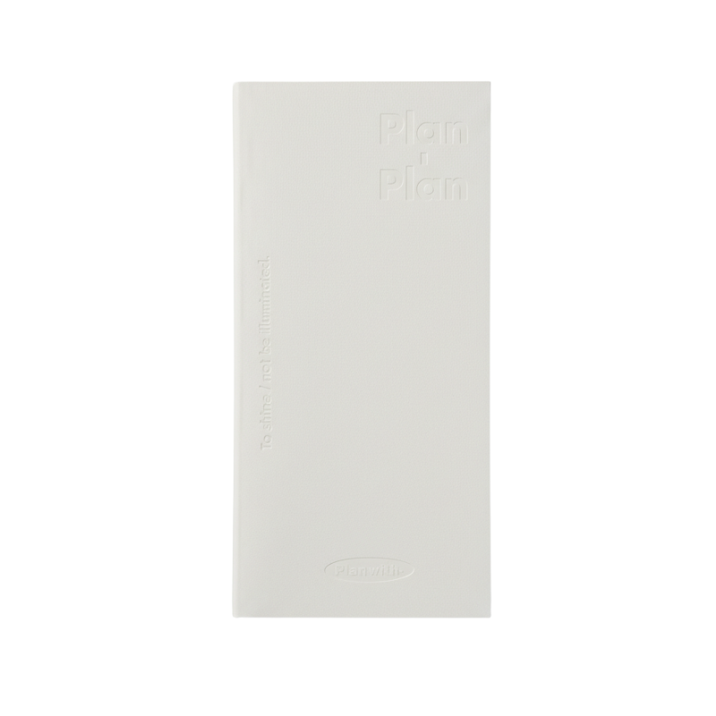 【新発売】Planwith 縦型スリム手帳 Plan-plan デイリープランナー 縦長 おしゃれ 1日1ページ 88×188mm PUレザースケジュール帳 自由記入式  TODOリスト