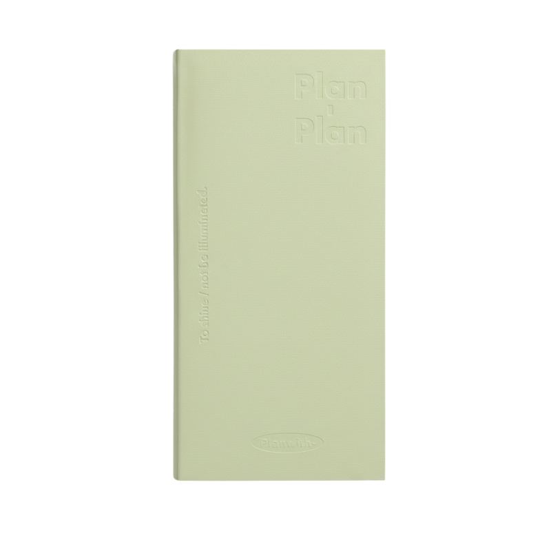 【新発売】Planwith 縦型スリム手帳 Plan-plan デイリープランナー 縦長 おしゃれ 1日1ページ 88×188mm PUレザースケジュール帳 自由記入式  TODOリスト