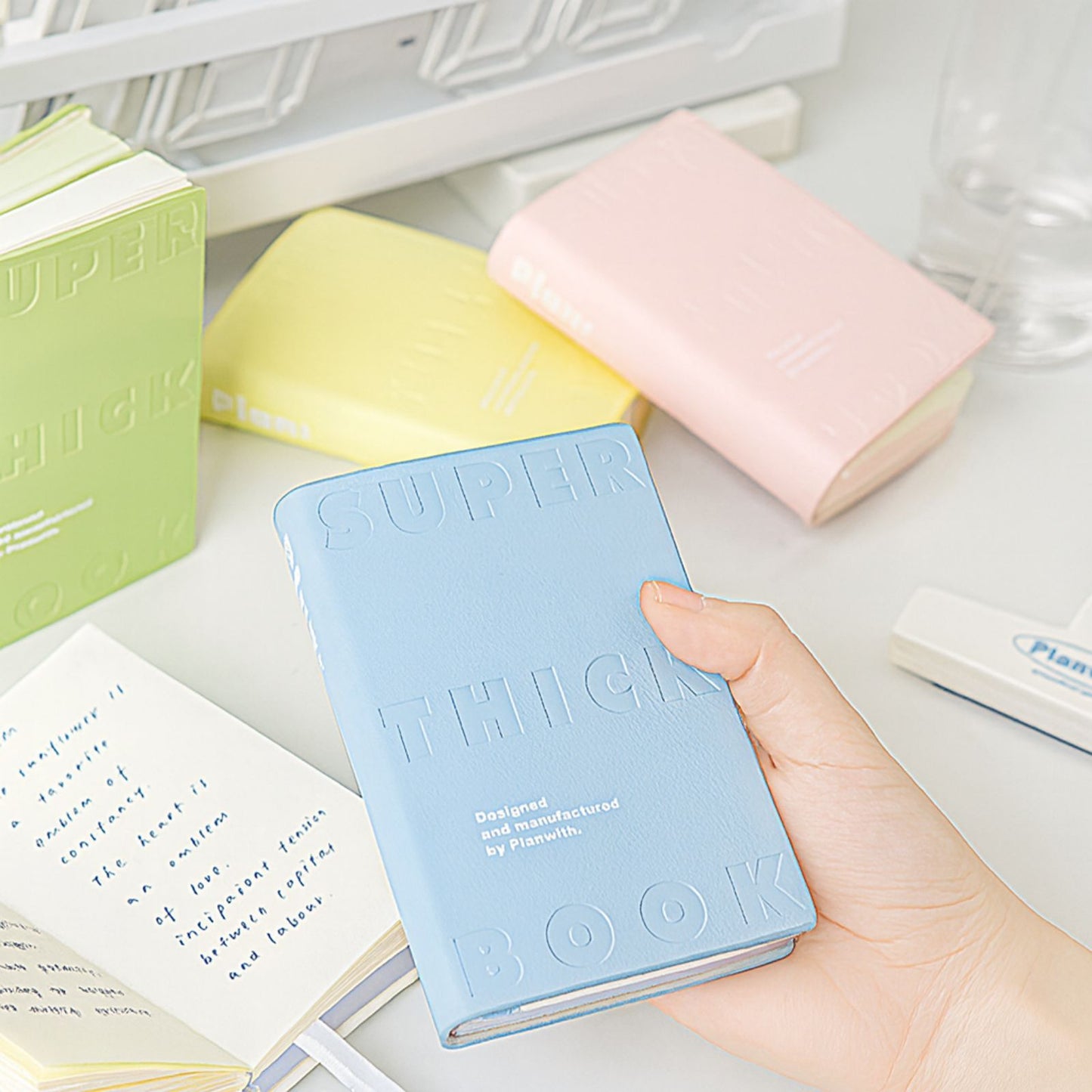 【新発売】Planwith カラーブロックノート Brick Collection 分厚い 手の可愛いノート 学生 大学生 大人 文房具 日記 メモ 勉強 携帯 持ち歩き ギフト