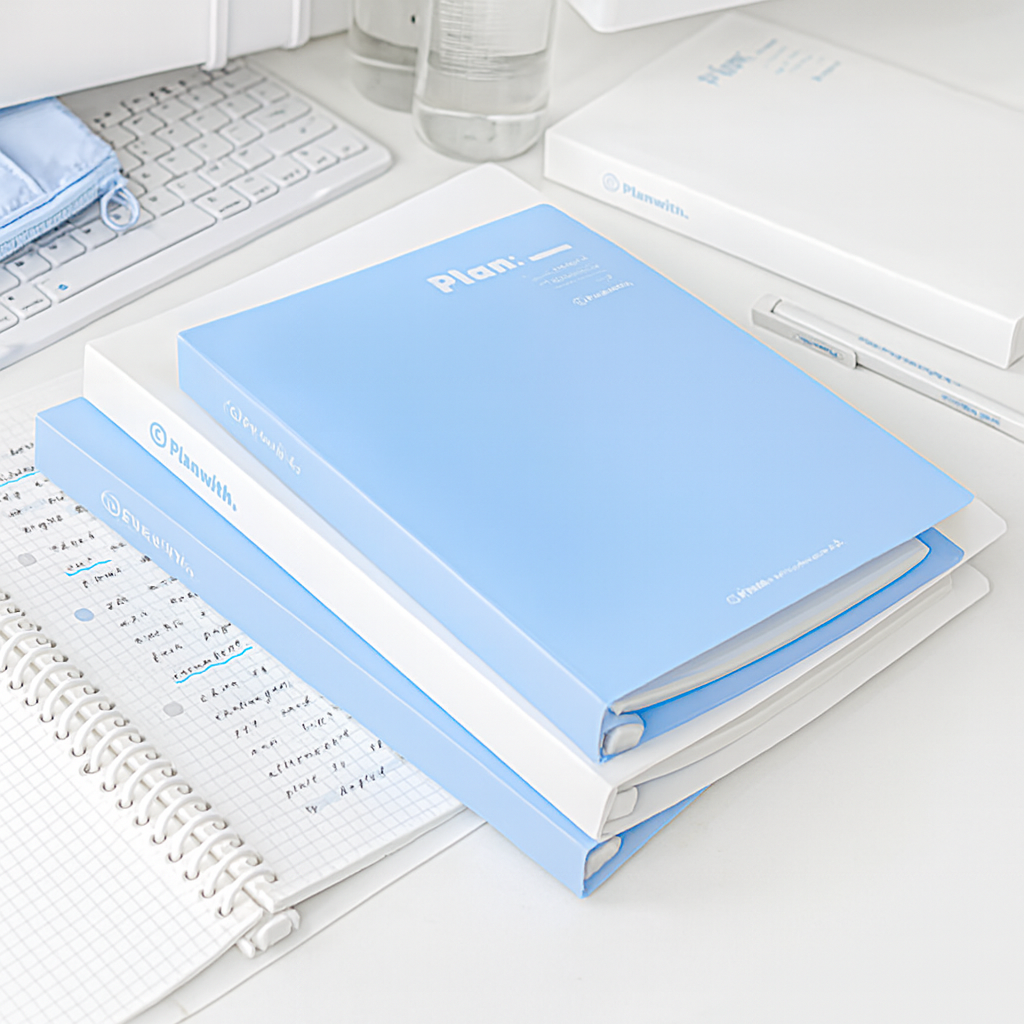 【新発売】Planwith Savvy ハードカバー ルーズリーフバインダー A4/A5/B5サイズ｜100g上質紙 替えリフィル対応 書き心地なめらか 学生向け 資料整理 ノート 勉強用 仕事用 日記 ギフト 全6色
