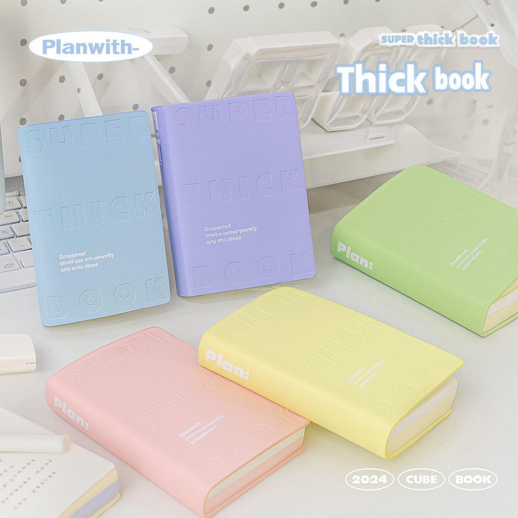 【新発売】Planwith カラーブロックノート Brick Collection 分厚い 手の可愛いノート 学生 大学生 大人 文房具 日記 メモ 勉強 携帯 持ち歩き ギフト
