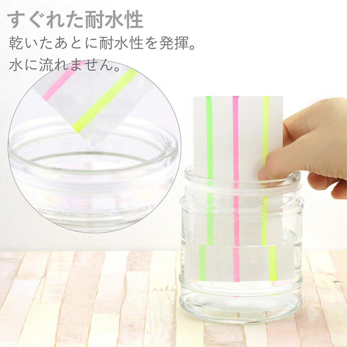 蛍光オプテックスケア 5色セット｜水性顔料インク｜再生素材使用のエコ蛍光ペン