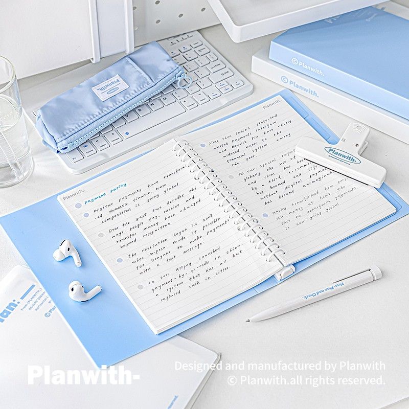 【新発売】Planwith Savvy ハードカバー ルーズリーフバインダー A4/A5/B5サイズ｜100g上質紙 替えリフィル対応 書き心地なめらか 学生向け 資料整理 ノート 勉強用 仕事用 日記 ギフト 全6色