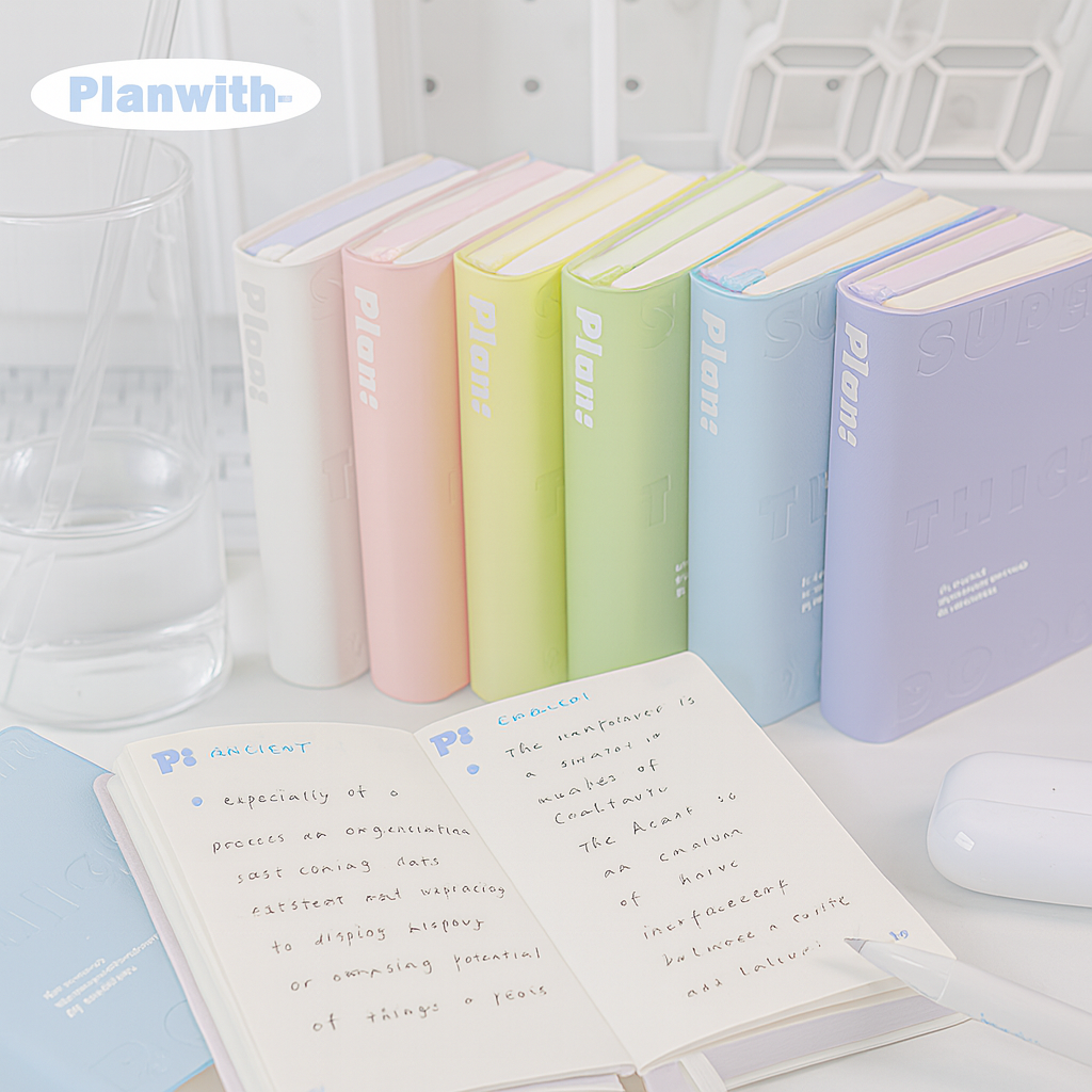 【新発売】Planwith カラーブロックノート Brick Collection 分厚い 手の可愛いノート 学生 大学生 大人 文房具 日記 メモ 勉強 携帯 持ち歩き ギフト