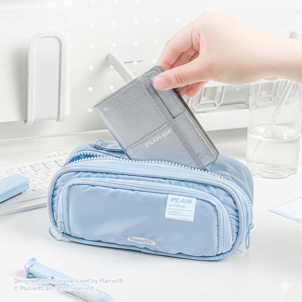 【新発売】 ミニノート A7 無地 方眼 PUカバー 防水 ペンホルダー ゴムバンド付き A7ノート 小さいノート ミニ手帳 小さい a7サイズ 手帳 Planwith mini 全4色