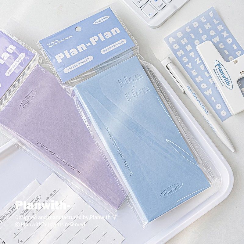 【新発売】Planwith 縦型スリム手帳 Plan-plan デイリープランナー 縦長 おしゃれ 1日1ページ 88×188mm PUレザースケジュール帳 自由記入式  TODOリスト