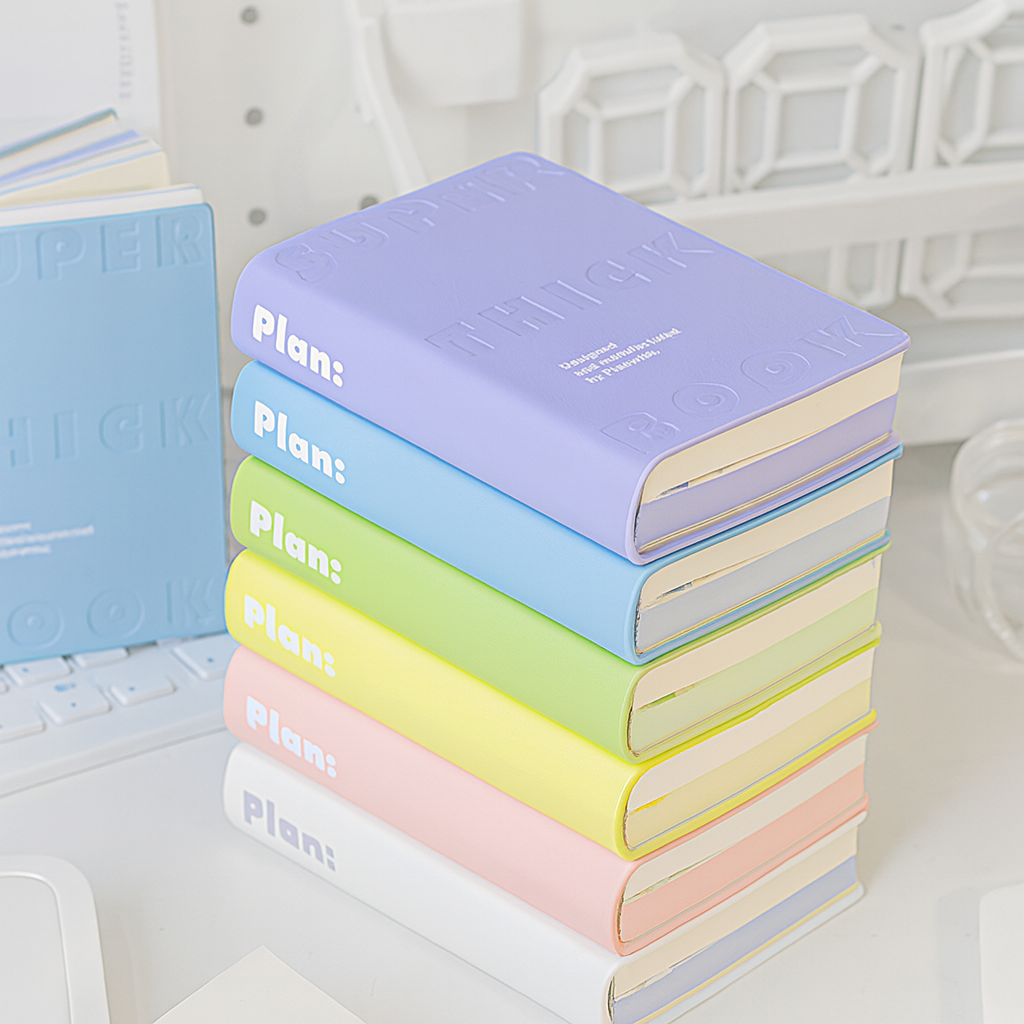 【新発売】Planwith カラーブロックノート Brick Collection 分厚い 手の可愛いノート 学生 大学生 大人 文房具 日記 メモ 勉強 携帯 持ち歩き ギフト