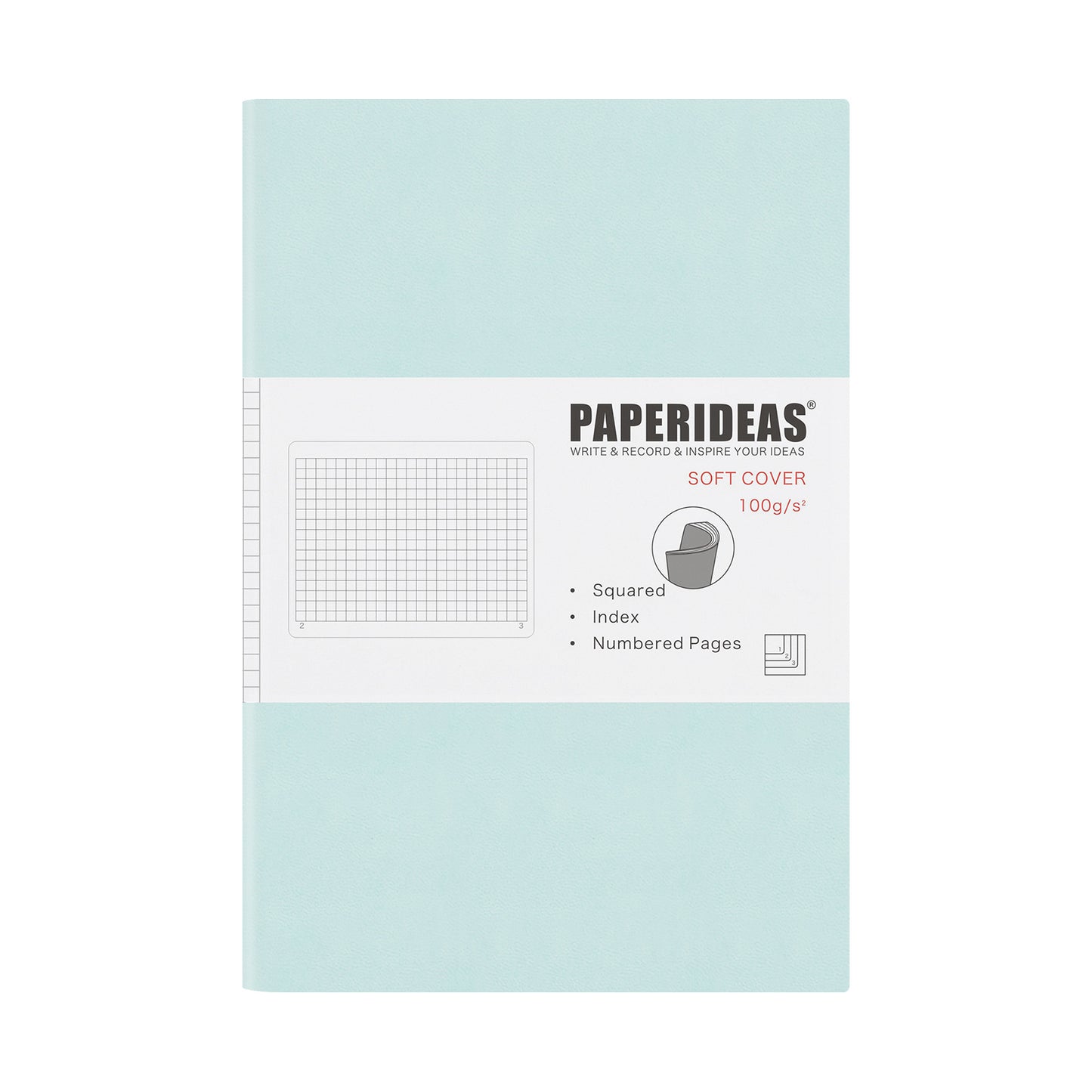 PAPERIDEAS Notebook, A5 Size (14.3 x 21 cm), Soft Cover, Ruled, Squared, and Dotted Pages
