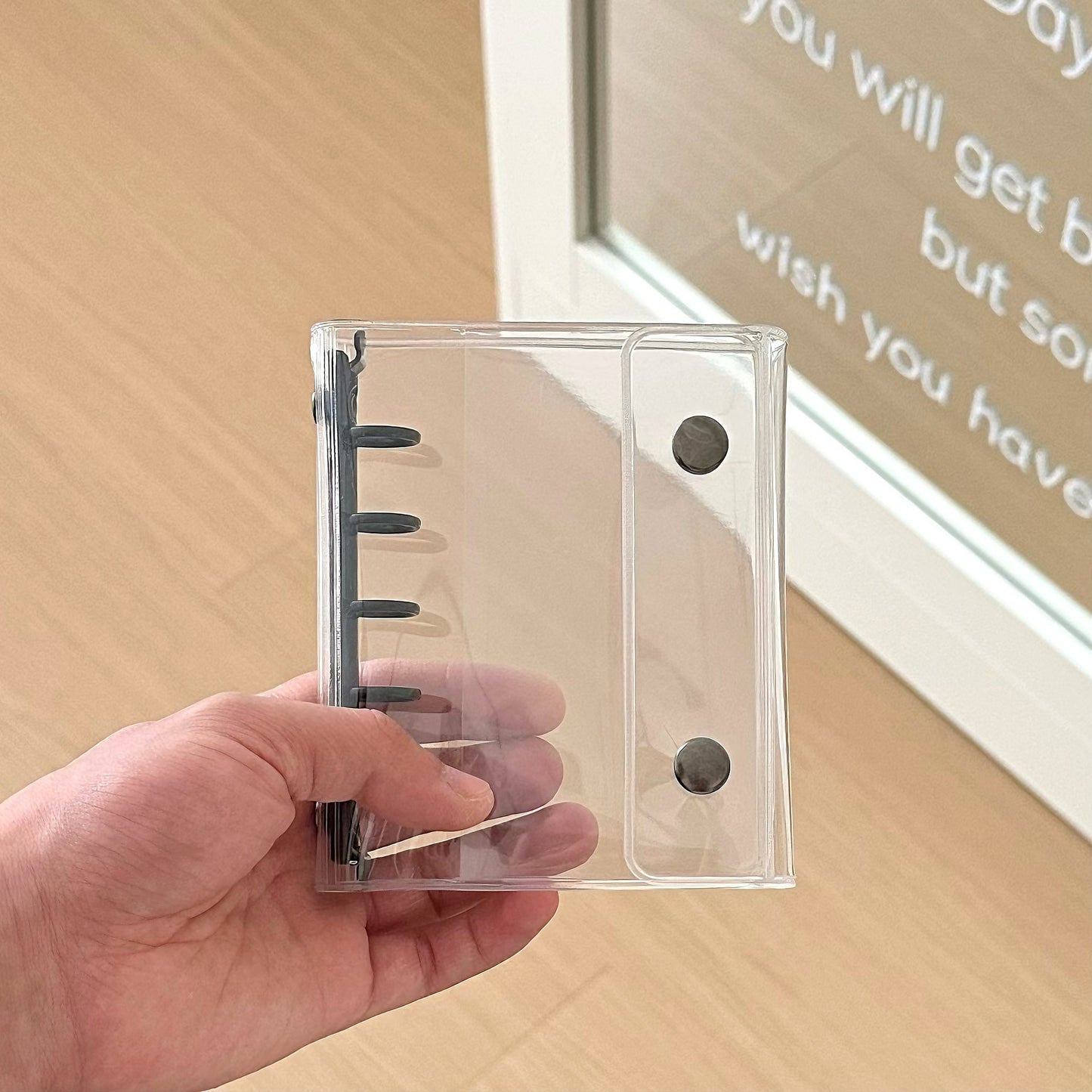 シール帳 A7 M5 サイズ 透明 クリア バインダー システム手帳 はがせる シール台紙 リフィル対応 カスタマイズ シールバインダー 推し活 ファイル かわいい  DIY