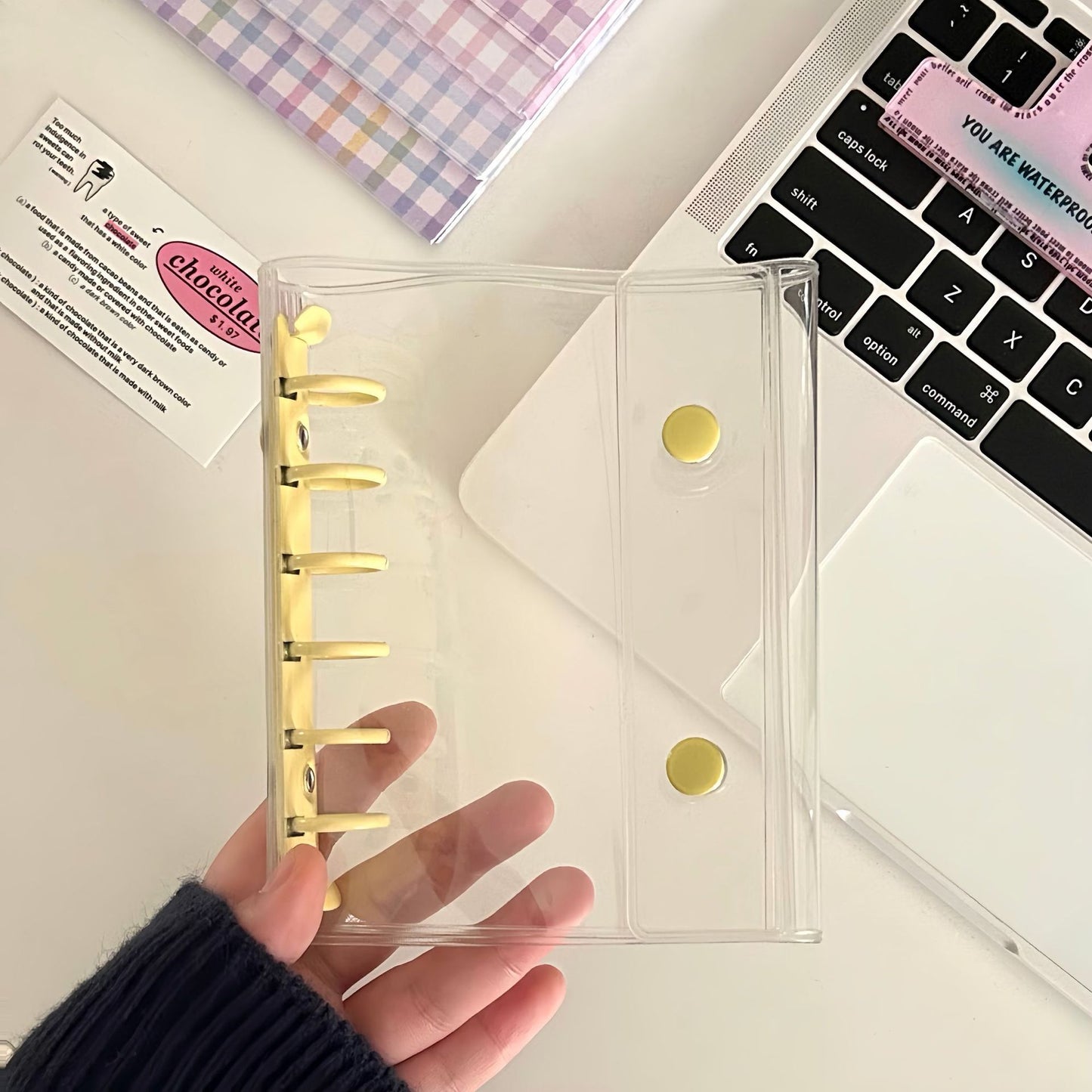 シール帳 A7 M5 サイズ 透明 クリア バインダー システム手帳 はがせる シール台紙 リフィル対応 カスタマイズ シールバインダー 推し活 ファイル かわいい  DIY