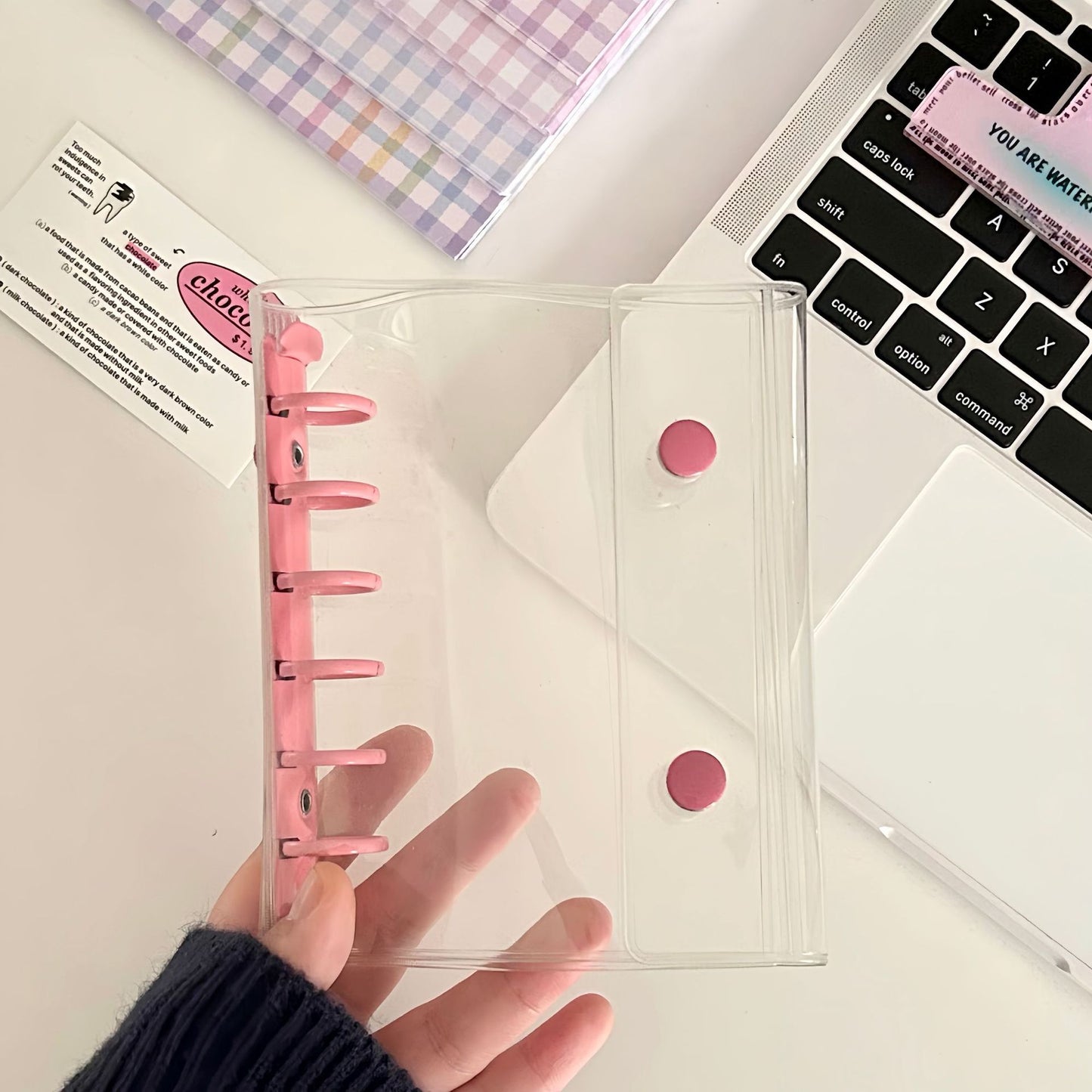 シール帳 A7 M5 サイズ 透明 クリア バインダー システム手帳 はがせる シール台紙 リフィル対応 カスタマイズ シールバインダー 推し活 ファイル かわいい  DIY