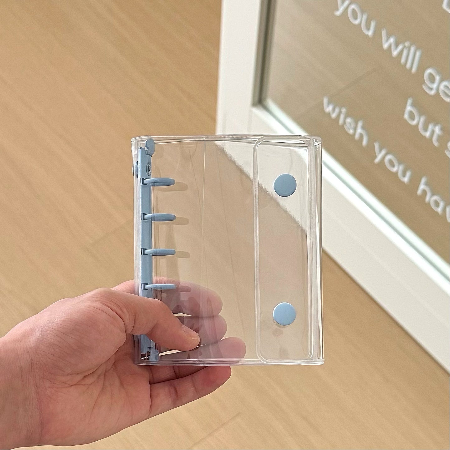 シール帳 A7 M5 サイズ 透明 クリア バインダー システム手帳 はがせる シール台紙 リフィル対応 カスタマイズ シールバインダー 推し活 ファイル かわいい  DIY