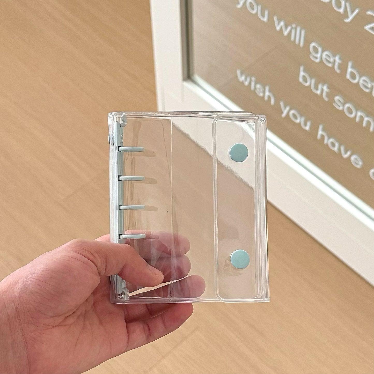 シール帳 A7 M5 サイズ 透明 クリア バインダー システム手帳 はがせる シール台紙 リフィル対応 カスタマイズ シールバインダー 推し活 ファイル かわいい  DIY