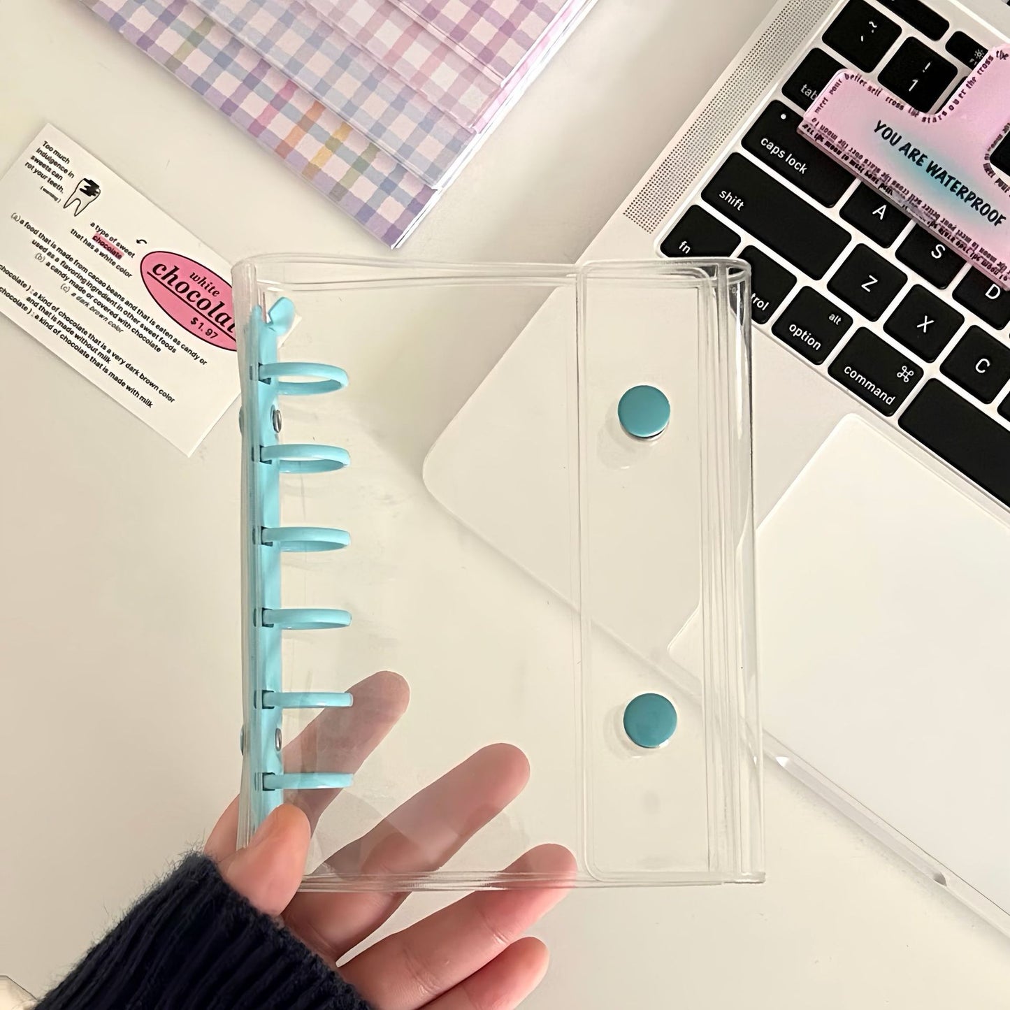 シール帳 A7 M5 サイズ 透明 クリア バインダー システム手帳 はがせる シール台紙 リフィル対応 カスタマイズ シールバインダー 推し活 ファイル かわいい  DIY