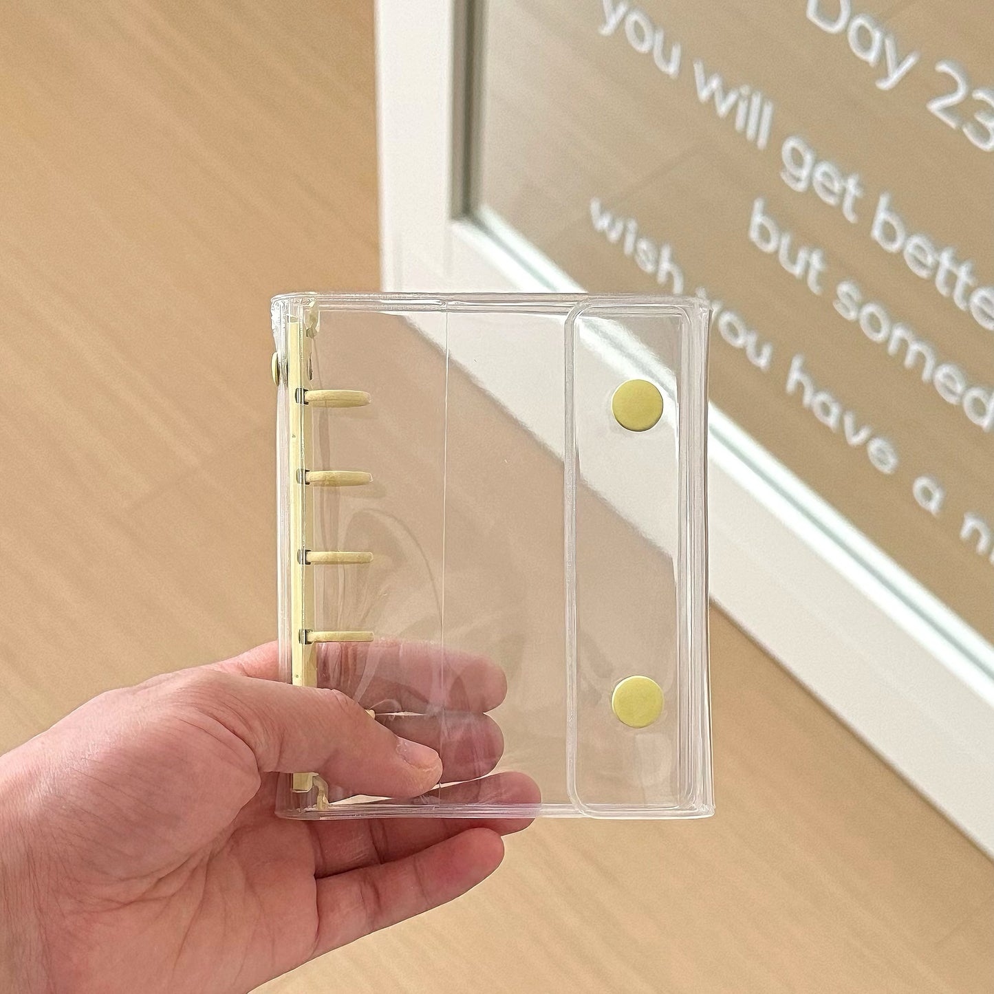 シール帳 A7 M5 サイズ 透明 クリア バインダー システム手帳 はがせる シール台紙 リフィル対応 カスタマイズ シールバインダー 推し活 ファイル かわいい  DIY