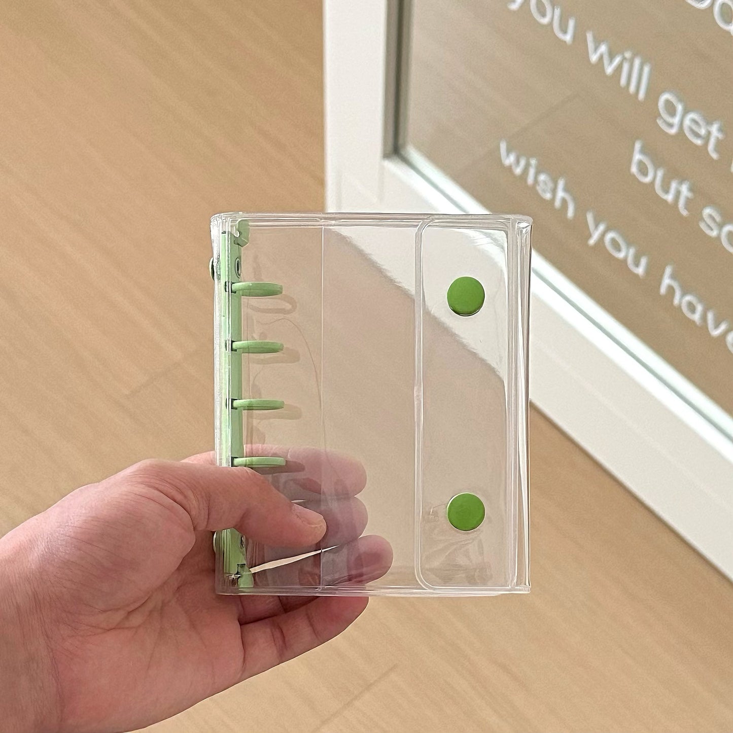 シール帳 A7 M5 サイズ 透明 クリア バインダー システム手帳 はがせる シール台紙 リフィル対応 カスタマイズ シールバインダー 推し活 ファイル かわいい  DIY