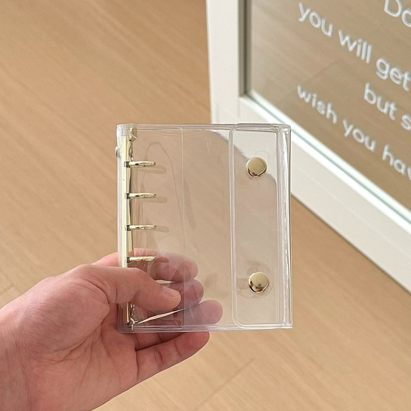 シール帳 A7 M5 サイズ 透明 クリア バインダー システム手帳 はがせる シール台紙 リフィル対応 カスタマイズ シールバインダー 推し活 ファイル かわいい  DIY