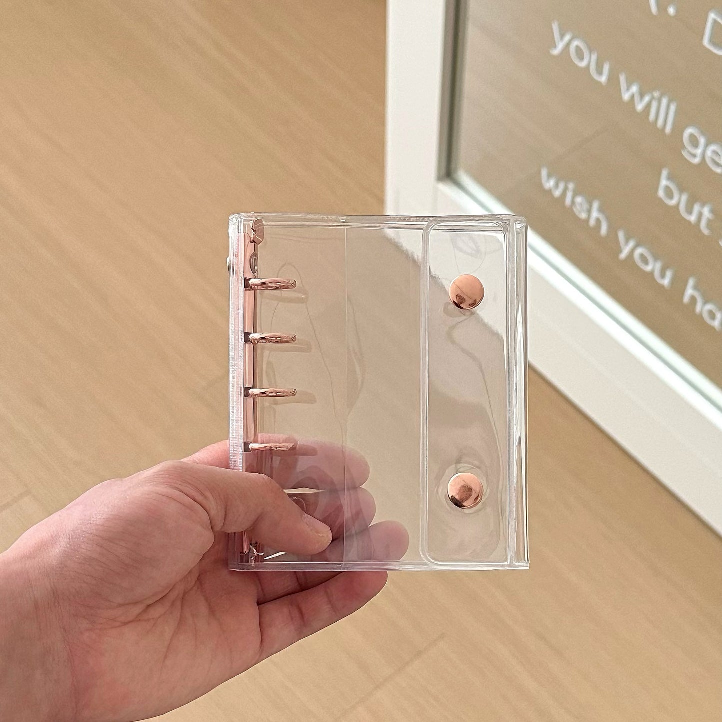 シール帳 A7 M5 サイズ 透明 クリア バインダー システム手帳 はがせる シール台紙 リフィル対応 カスタマイズ シールバインダー 推し活 ファイル かわいい  DIY