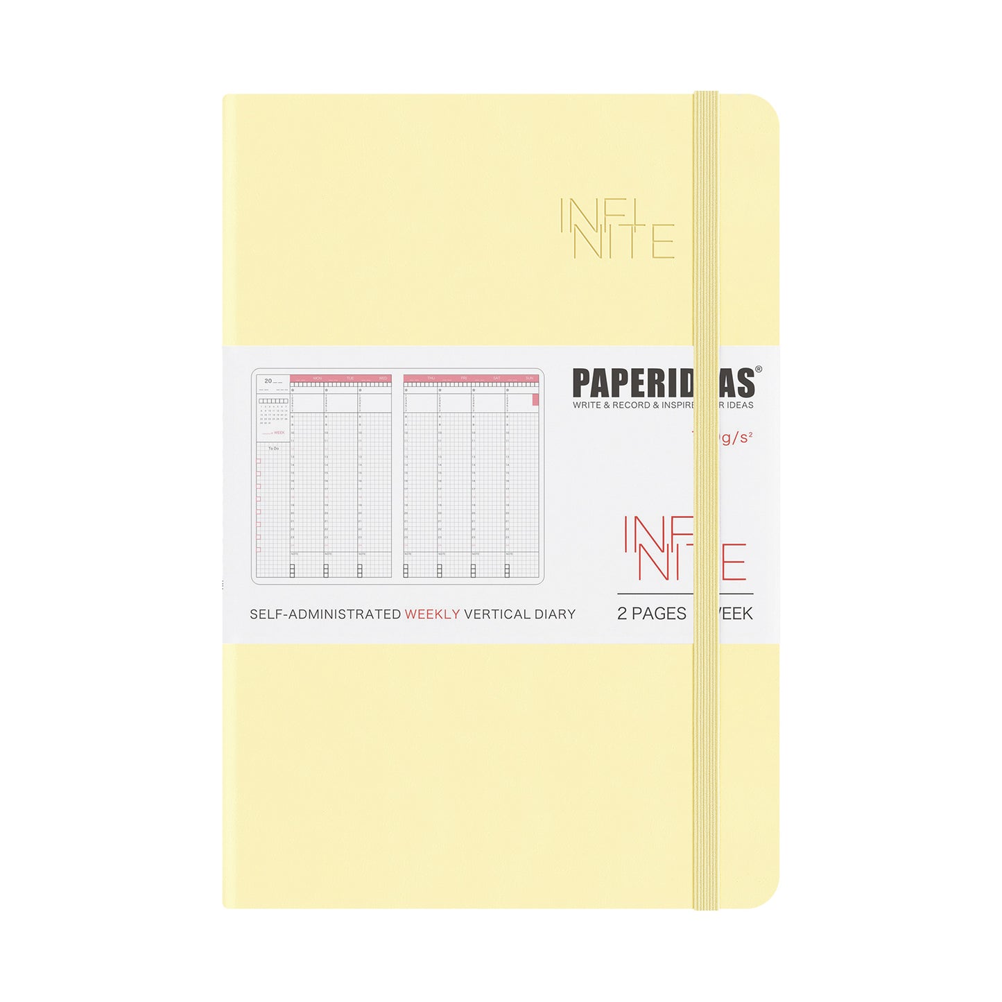 PAPERIDEAS 自分管理手帳 DIY記入式 週間バーチカルタイプ A5サイズ ハードカバー